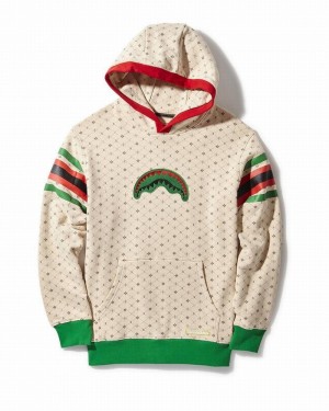 Beige Sprayground 5th Avenue Men's Hoodie | 517611776