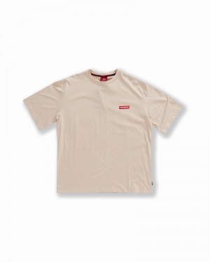 Beige Sprayground House Party Over Women's T Shirts | 898696586