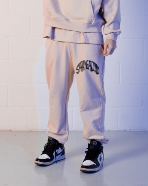 Beige Sprayground Joggers Shark Shape Basic Men's Pants | 509198242