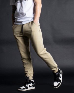Beige Sprayground Joggers Spray Men's Pants | 550701546