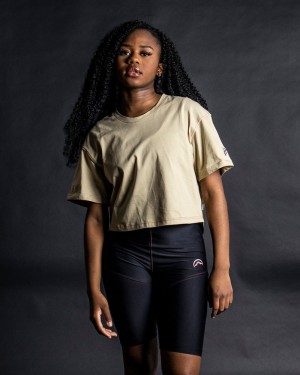 Beige Sprayground Mini Shark Women's T Shirts | 912879697