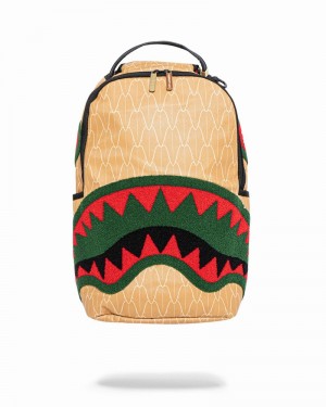 Beige Sprayground Spucci Gang Men's Backpacks | 709541845