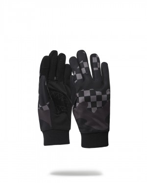 Black Sprayground 3AM Never Sleep Large Men's Gloves | 806673908