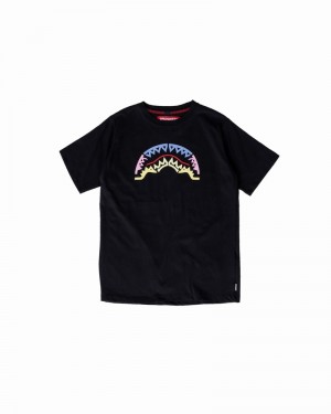 Black Sprayground Ai Smooths Kids' T Shirts | 609283466