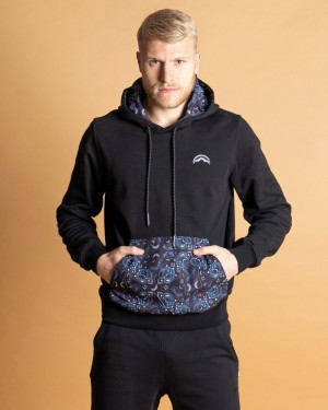 Black Sprayground Bandana Men's Hoodie | 493883109