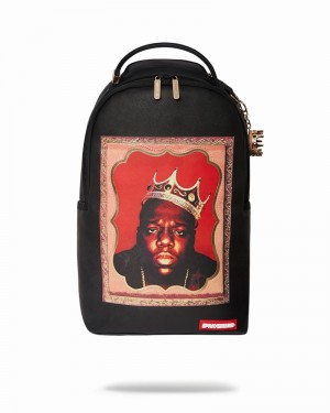 Black Sprayground Biggie Men's Backpacks | 490218096