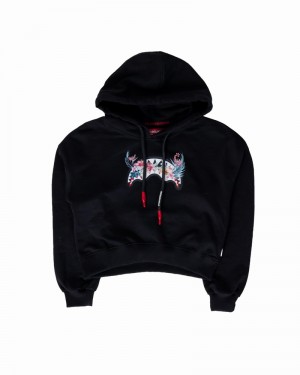 Black Sprayground Blossom Sharks Kids' Hoodie | 909765146