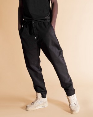 Black Sprayground Cotton Baggy Chino Total Men's Pants | 802840765