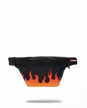 Black Sprayground Cream Men's Waist Bags | 648282430