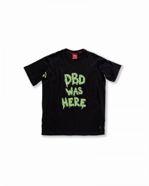 Black Sprayground Dbd Was Here Women's T Shirts | 598203093