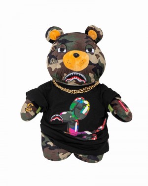 Black Sprayground Dog Joker Kids' T Shirts | 110290870