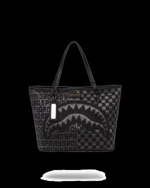 Black Sprayground Fiber Optic Lightshow Men's Tote Bags | 650925107