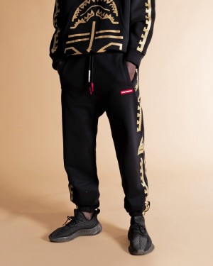 Black Sprayground Golden A.I Men's Joggers | 878714714