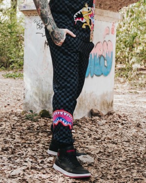 Black Sprayground Graffiti Astrocurtain Men's Joggers | 936371930