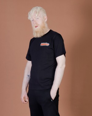 Black Sprayground Graffiti Men's T Shirts | 461504495