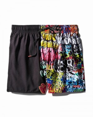 Black Sprayground Half Graf Men's Swim Shorts | 579601984
