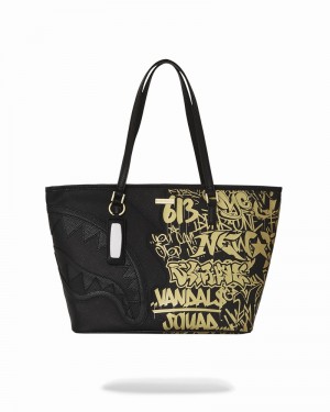 Black Sprayground Half Graff Glide Men's Tote Bags | 830213083