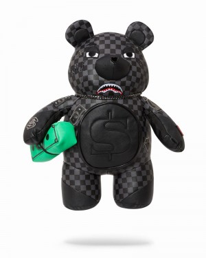 Black Sprayground Henny Sip Bear Men's Backpacks | 151101846