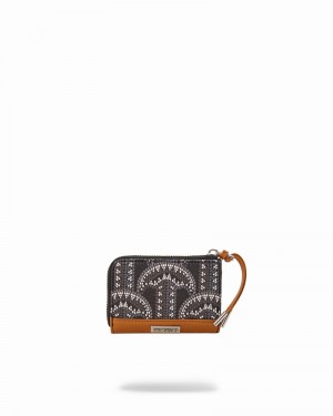 Black Sprayground Illuchains Men's Wallets | 545793849