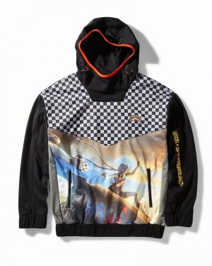 Black Sprayground Lol Jinx Checkered Zip Men's Hoodie | 675175915