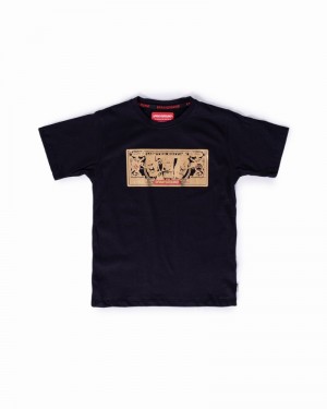 Black Sprayground Madabout Money Kids' T Shirts | 816294710