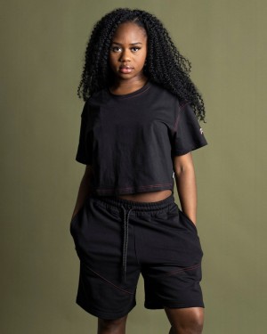 Black Sprayground Mini Shark Women's T Shirts | 631586144