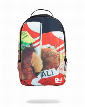 Black Sprayground Muhammad Ali Men's Backpacks | 869037179