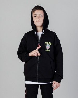 Black Sprayground Nyzd Full Zip Kids' Hoodie | 879860608