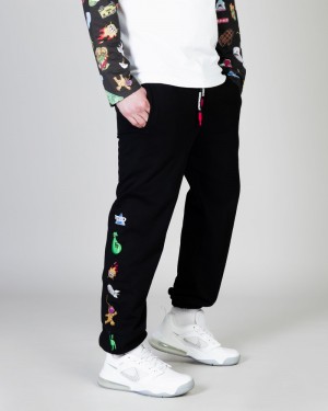 Black Sprayground Patches Men's Joggers | 554229899
