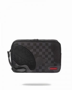 Black Sprayground Pochette 3am Never Sleep Men's Toiletry Bags | 600279763
