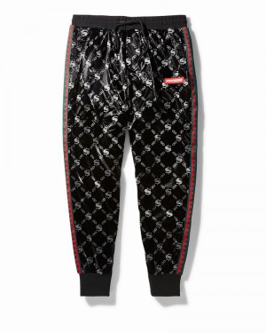 Black Sprayground Sg Logo-vsm Glossy Women's Joggers | 532724714