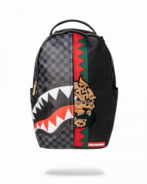 Black Sprayground Spucci Split Men's Backpacks | 26853097