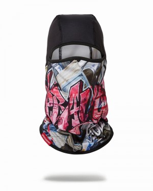 Black Sprayground Stashed Tagged Women's Ski Masks | 229987765