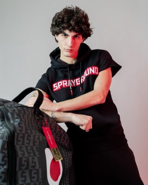 Black Sprayground Tanktop Men's Hoodie | 905477915