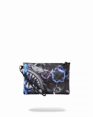 Black Sprayground The Undercurrent Cross-over Men's Clutch Bags | 622219806