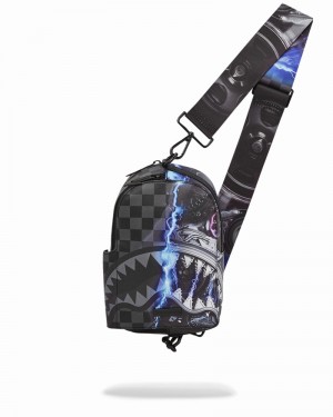 Black Sprayground The Undercurrent Sling Men's Backpacks | 102786137