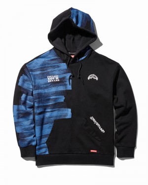 Black Sprayground Wide Paint Pullover Women's Hoodie | 844423111