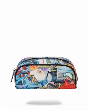 Blue Sprayground Concrete Jungle Men's Pouches | 205366418