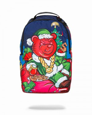 Blue Sprayground Diablo As Santa Men's Backpacks | 117018417
