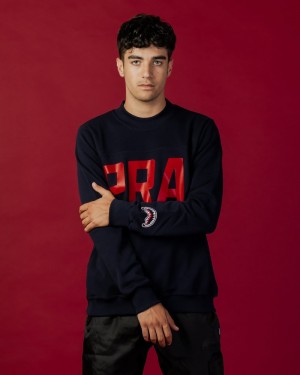 Blue Sprayground Felpa Logo Band Men's Sweatshirts | 397348875