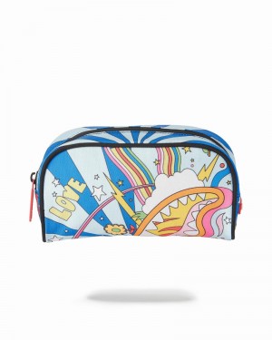 Blue Sprayground Groovy Shark Men's Pouches | 674095142