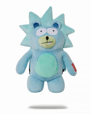 Blue Sprayground Rick Morty Bear Rick Men's Backpacks | 370503720