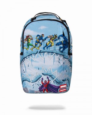 Blue Sprayground X-mwn Running Shark Men's Backpacks | 16703977