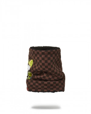 Brown Sprayground Chase Bank Men's Neck Warmer | 396821884