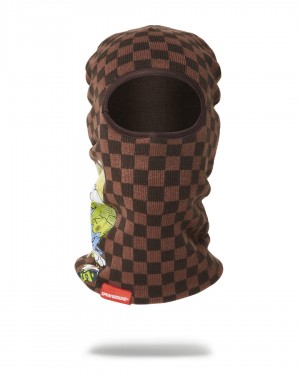 Brown Sprayground Chase Bank Men's Ski Masks | 750224362