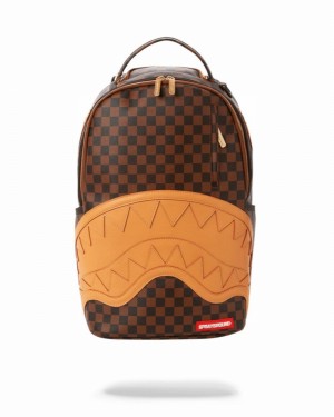 Brown Sprayground Henney Men's Backpacks | 35372180