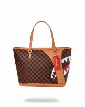 Brown Sprayground Henny Air To The Throne Men's Tote Bags | 951355580