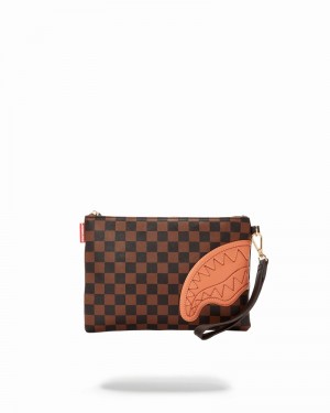 Brown Sprayground Henny Crossover Men's Clutch Bags | 605360936