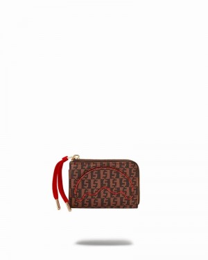 Brown Sprayground Money Check Men's Wallets | 120203978