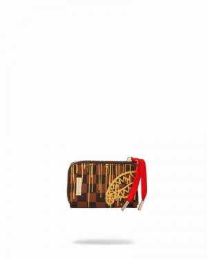 Brown Sprayground Paris Paint Men's Wallets | 738423999